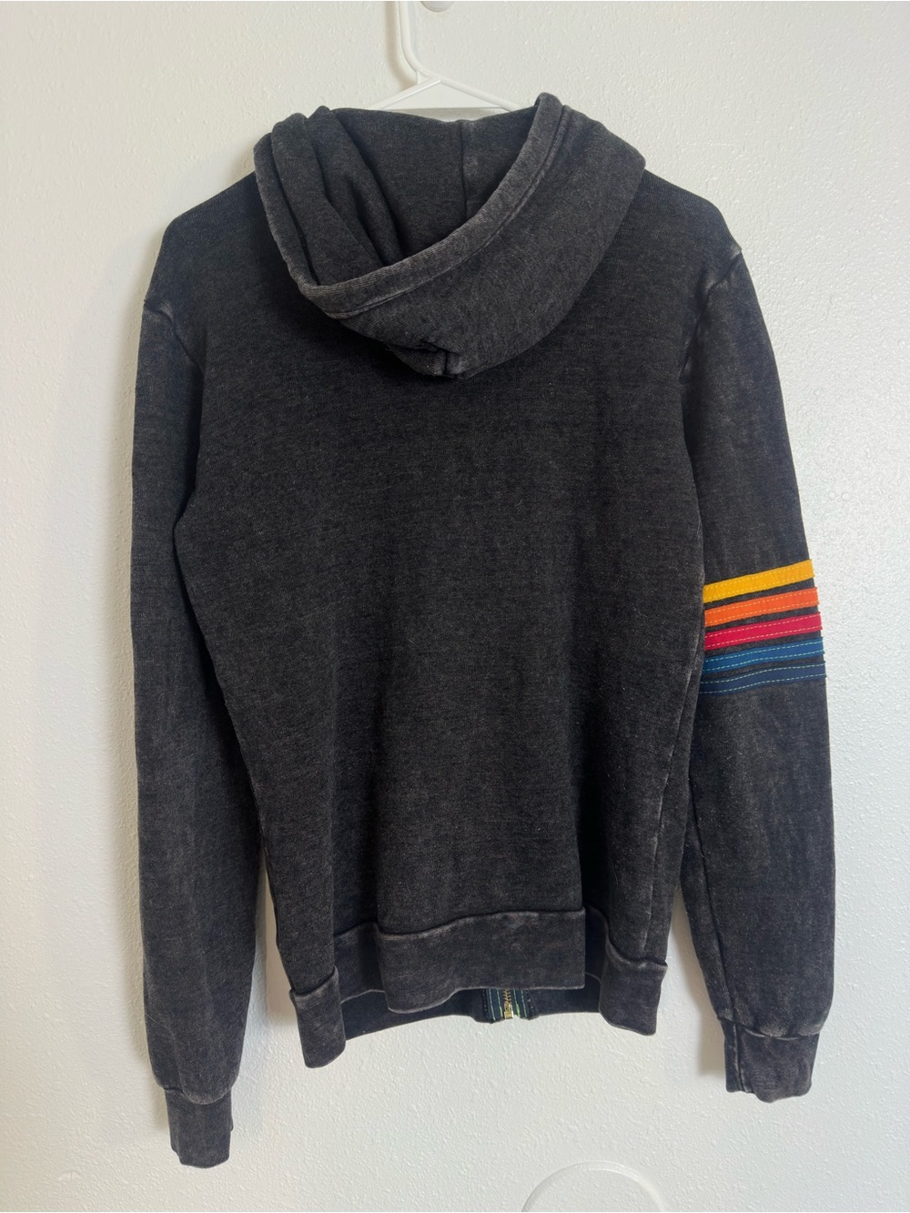 Aviator nation signature rainbow full zip hoodie sweatshirt - Picture 3 of 5